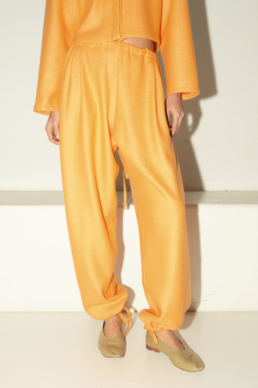 Tangerine Boiled Wool Kendo Pants
