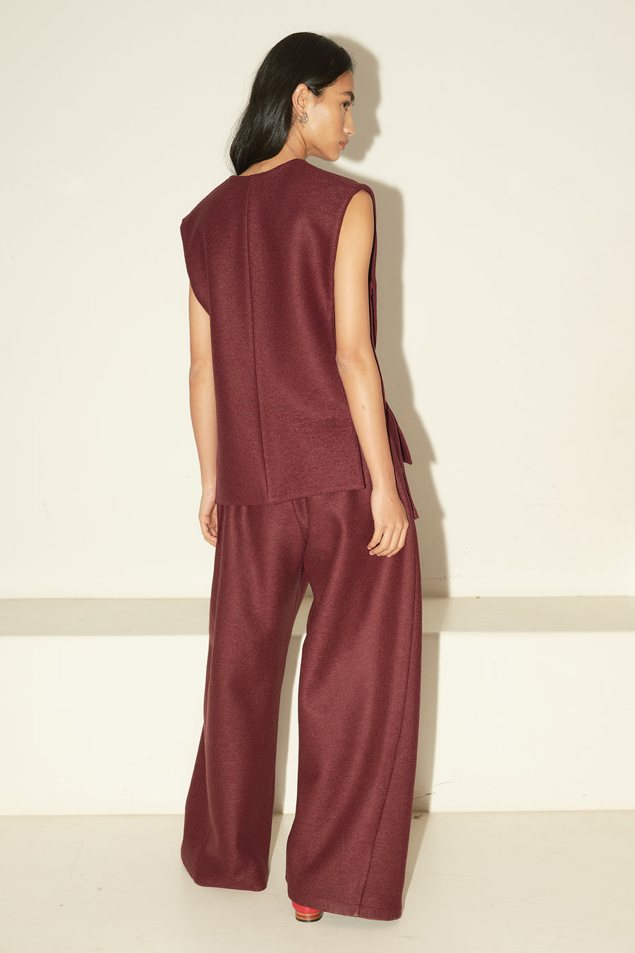 Burgundy Heavy Boiled Wool Judo Pants