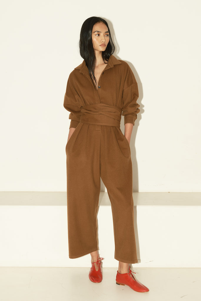 Avellana Brushed Wool Ren Jumpsuit – DATURA