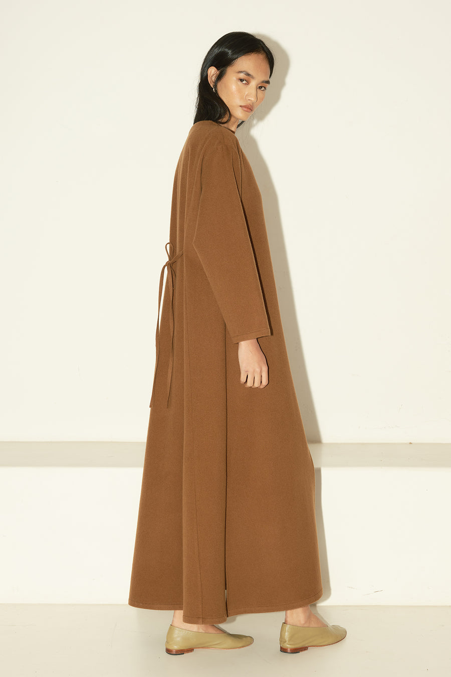 Avellana Brushed Wool Payés Dress-Coat