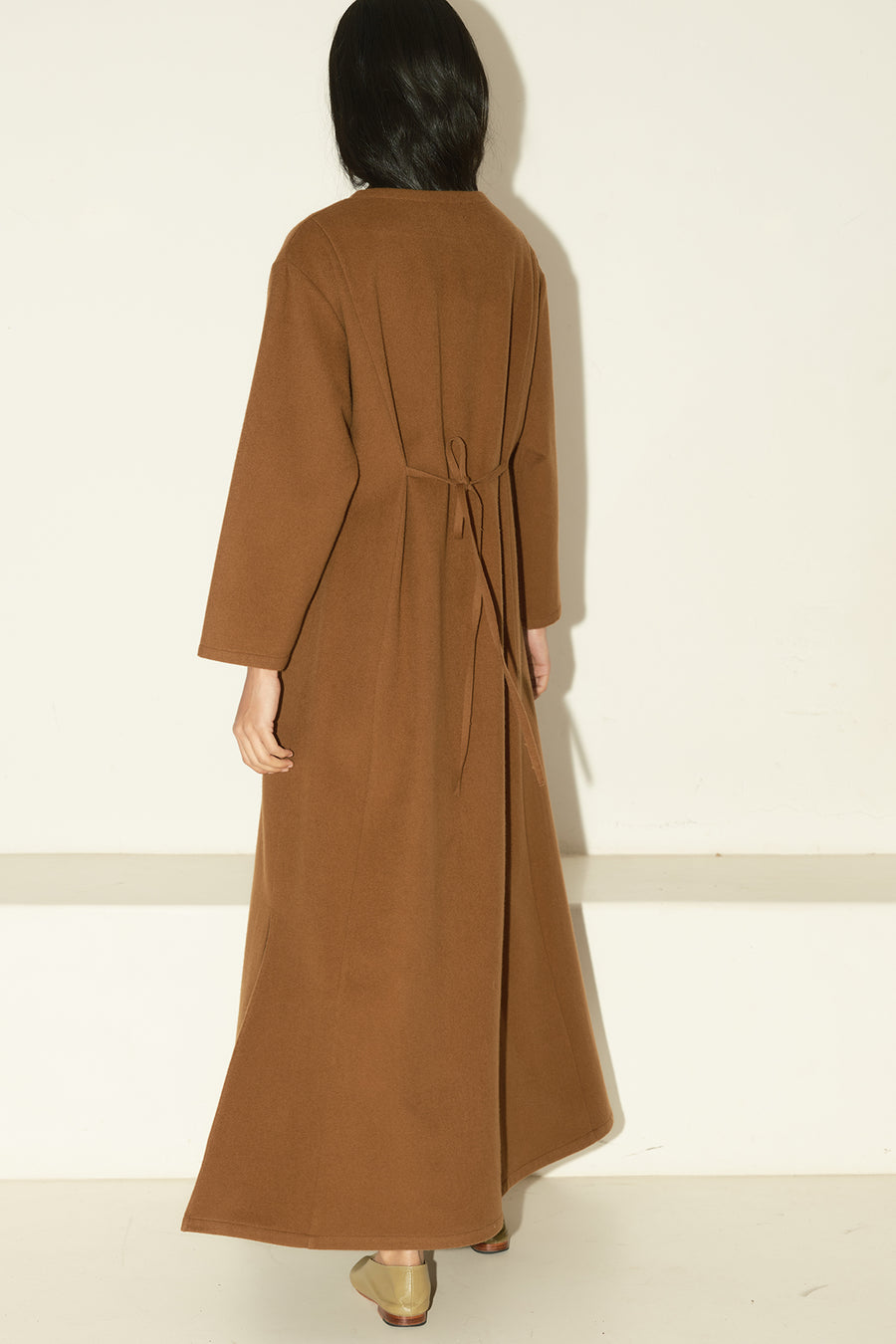 Avellana Brushed Wool Payés Dress-Coat