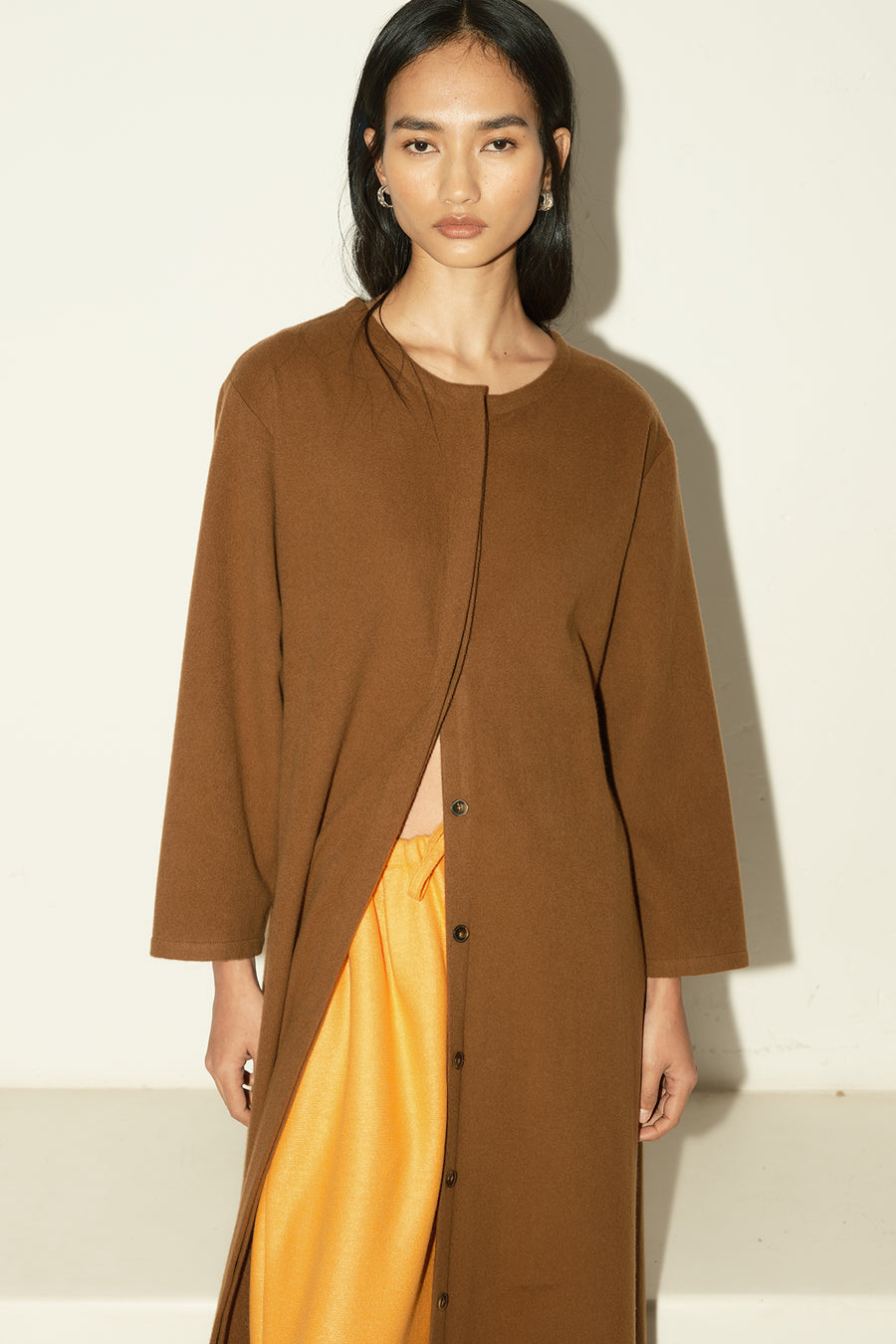 Avellana Brushed Wool Payés Dress-Coat