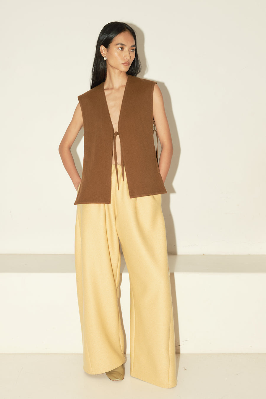 Avellana Brushed Wool Vest