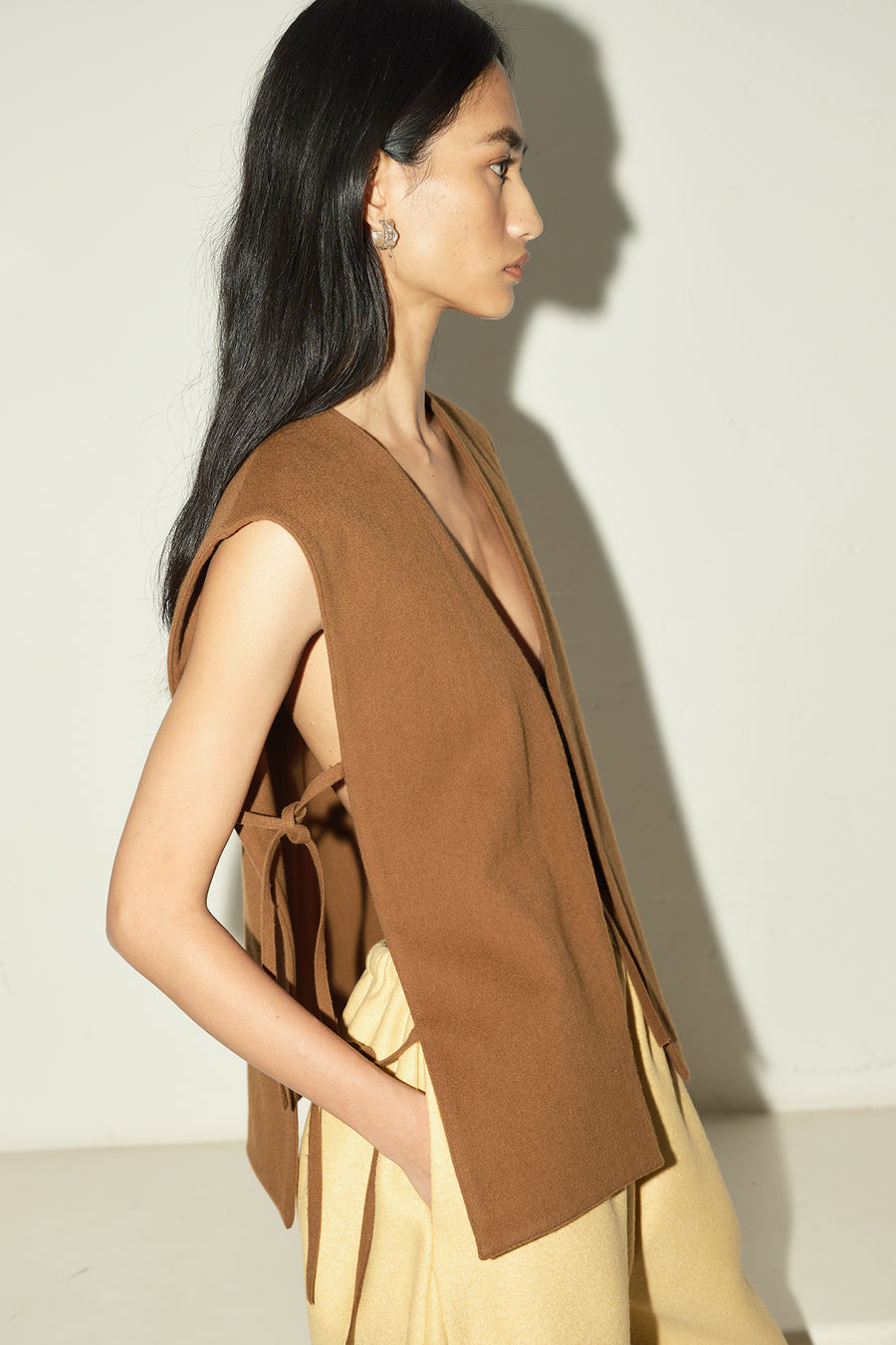 Avellana Brushed Wool Vest