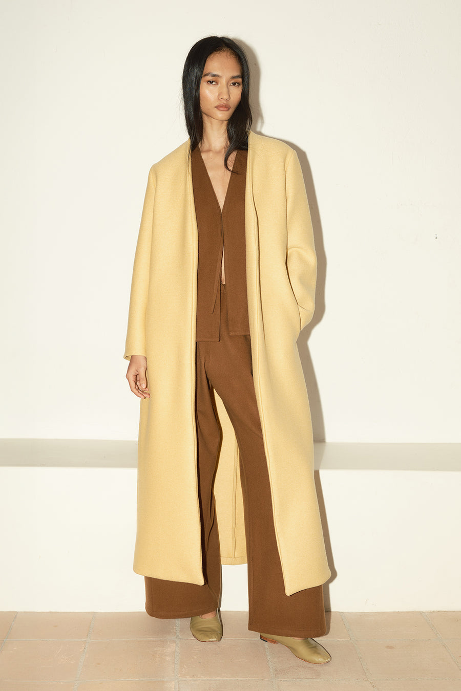 Butter Heavy Boiled Wool Cassia Coat