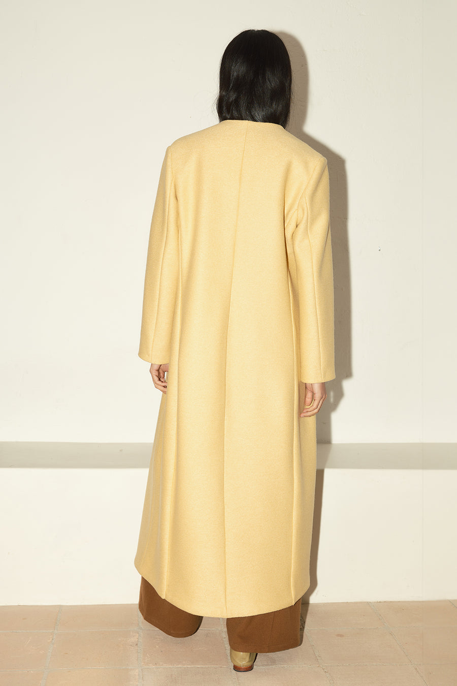 Butter Heavy Boiled Wool Cassia Coat