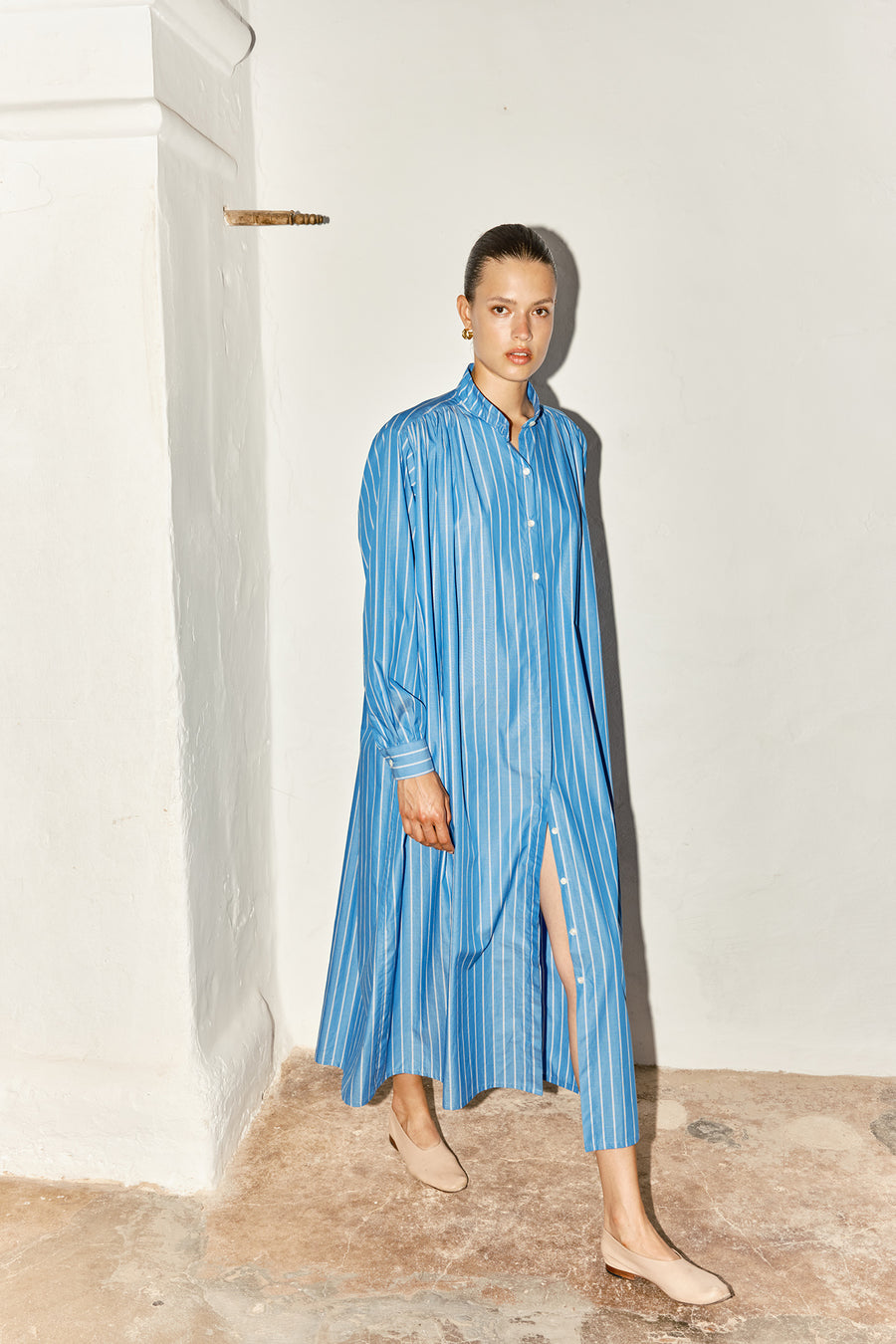 Egyptian Blue Striped Babel Dress