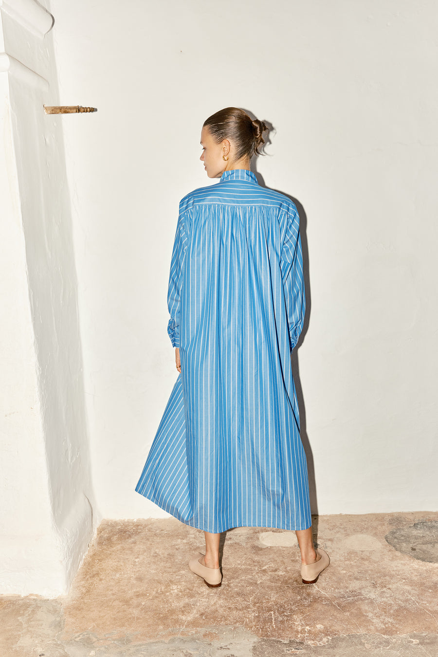 Egyptian Blue Striped Babel Dress
