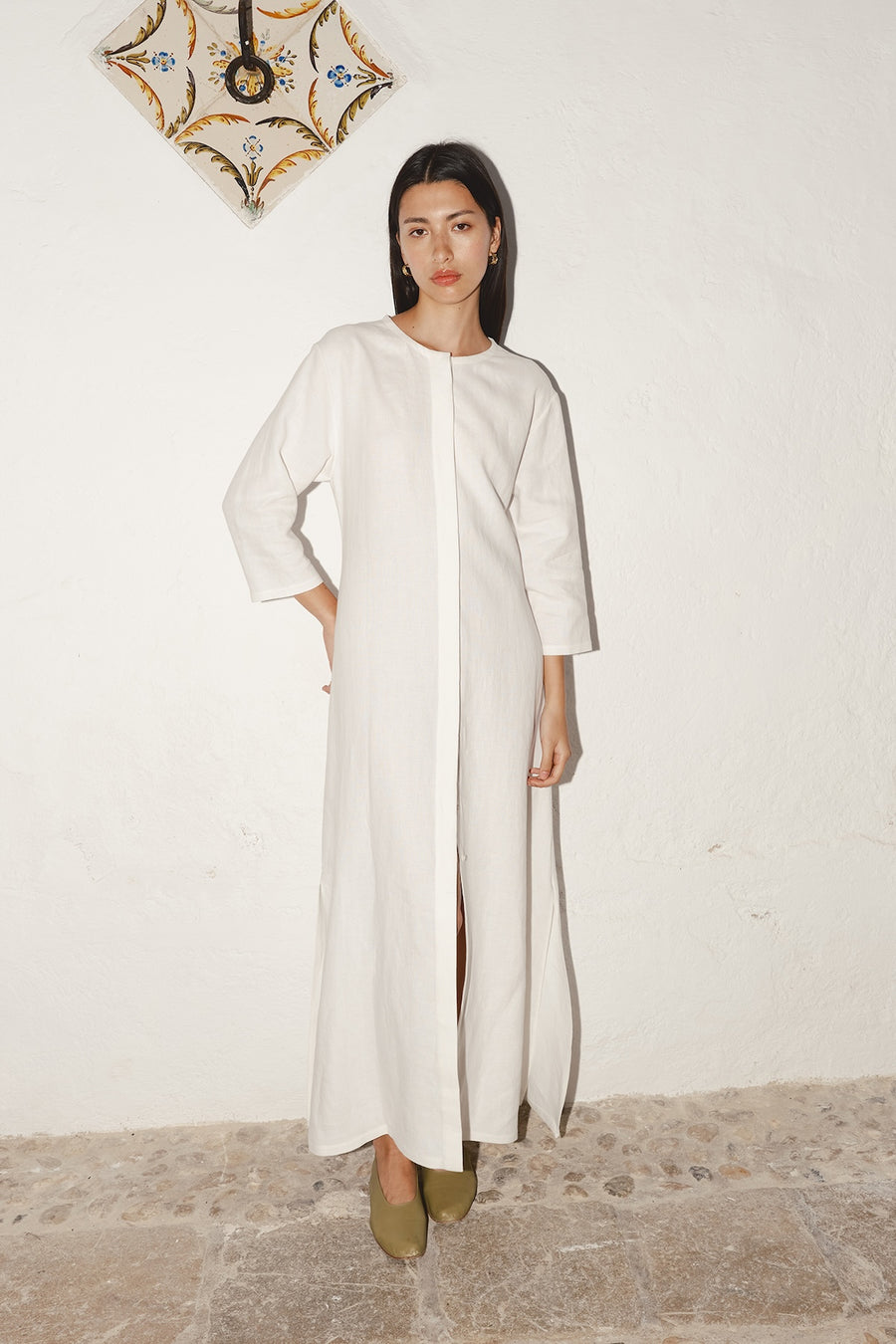 White Linen Payés Dress