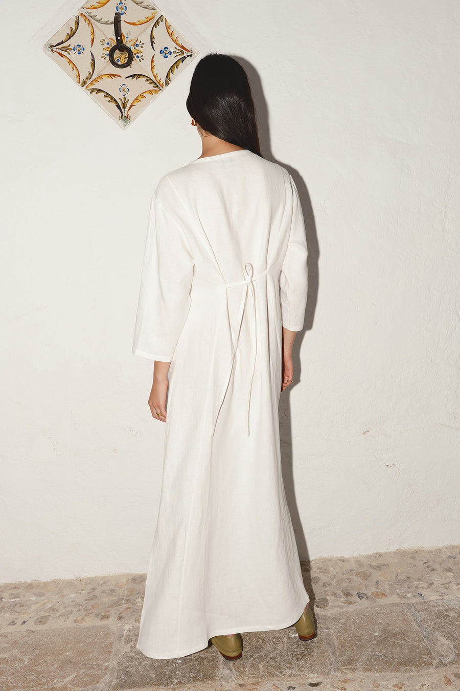 White Linen Payés Dress