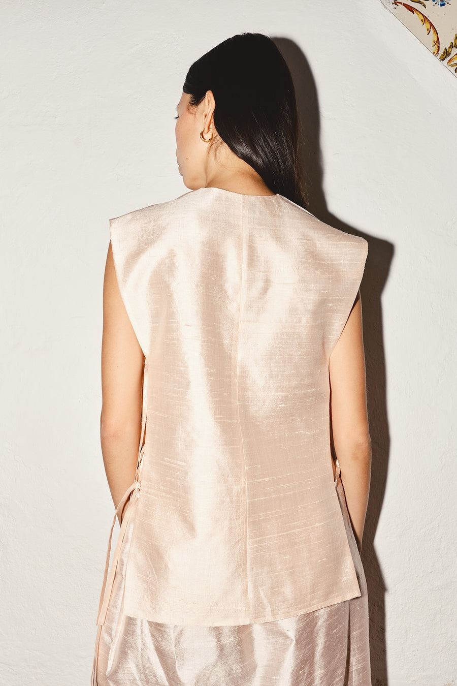 Rose Quartz Dupion Vest