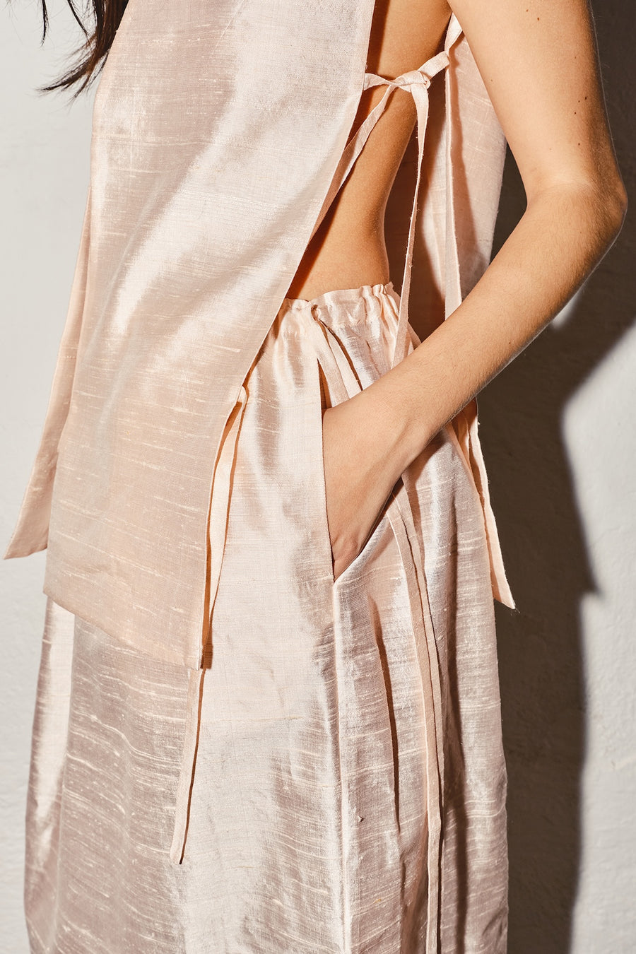 Rose Quartz Dupion Vest