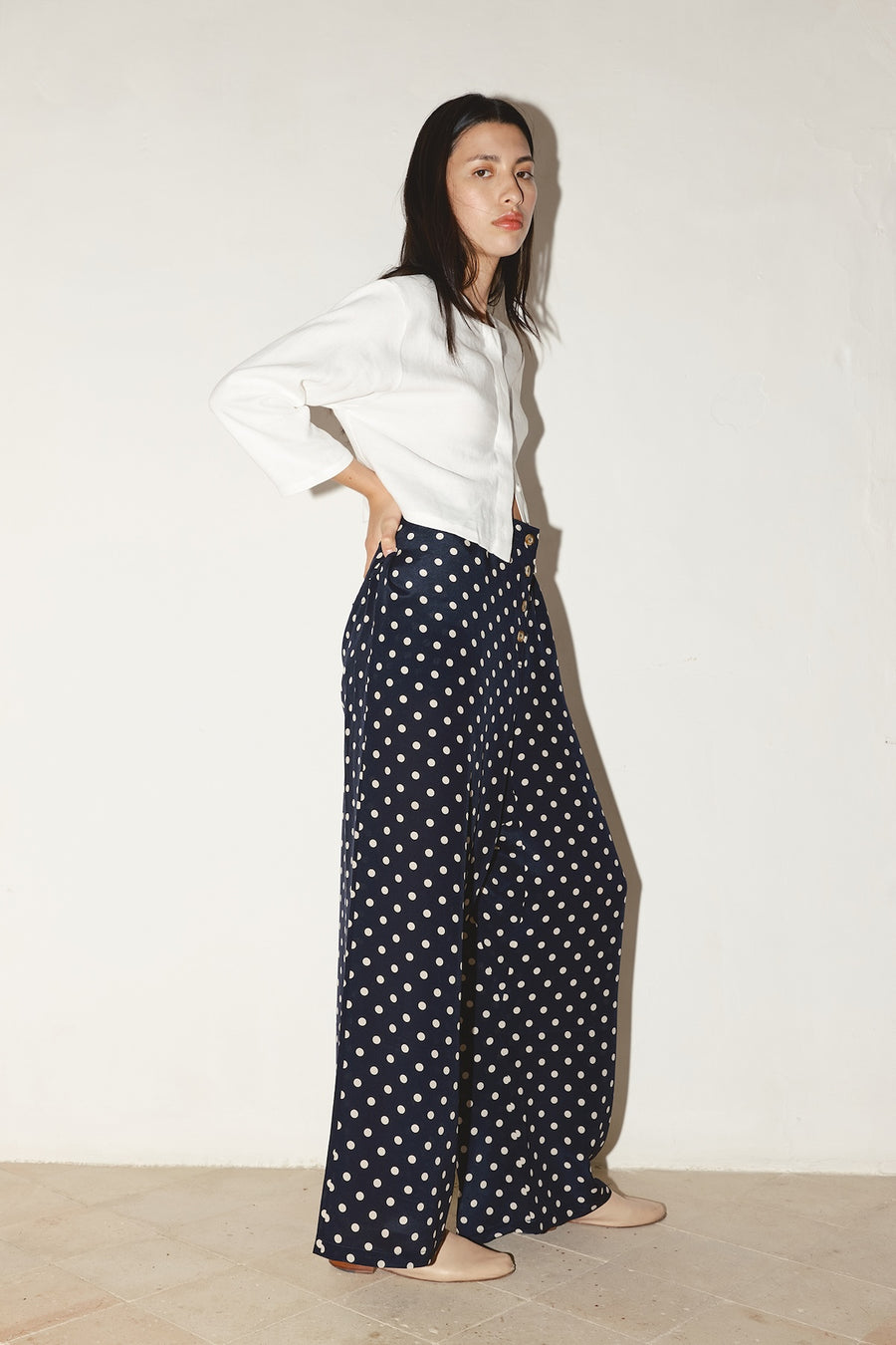 Polka Silk Tae Pants