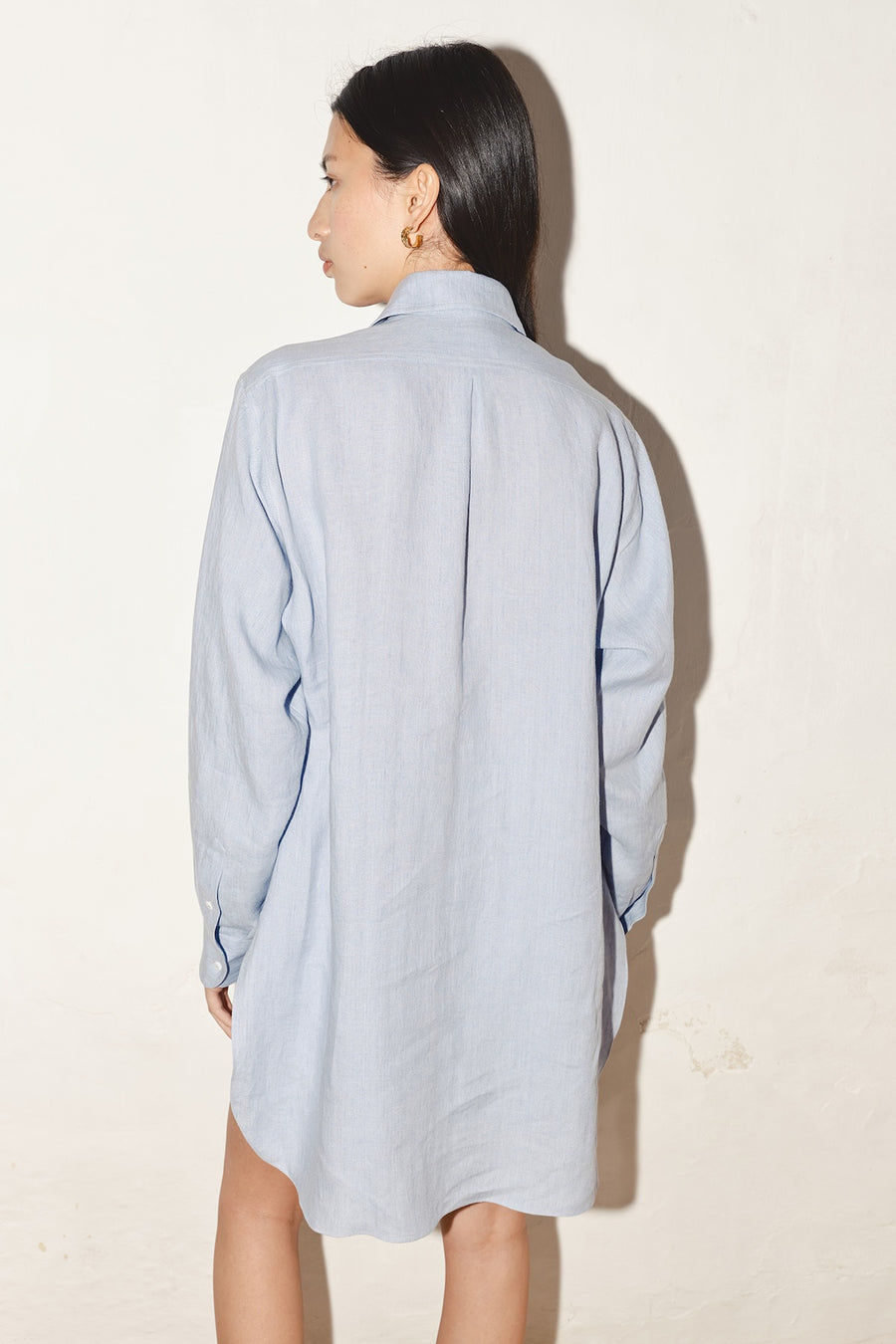 Sky Blue Linen Paul Blouse