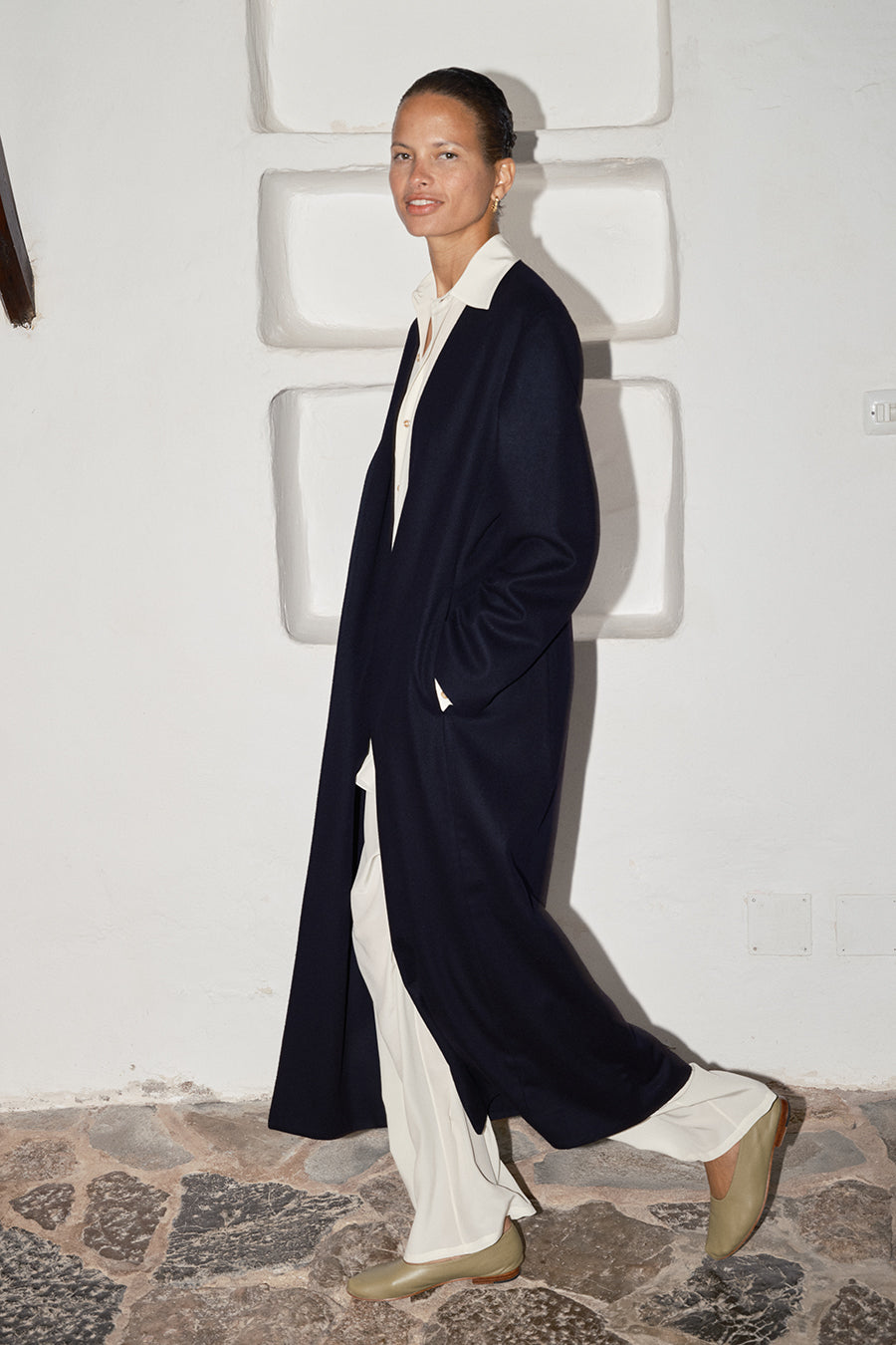 Night Sky Loden Alpaca Cassia Coat