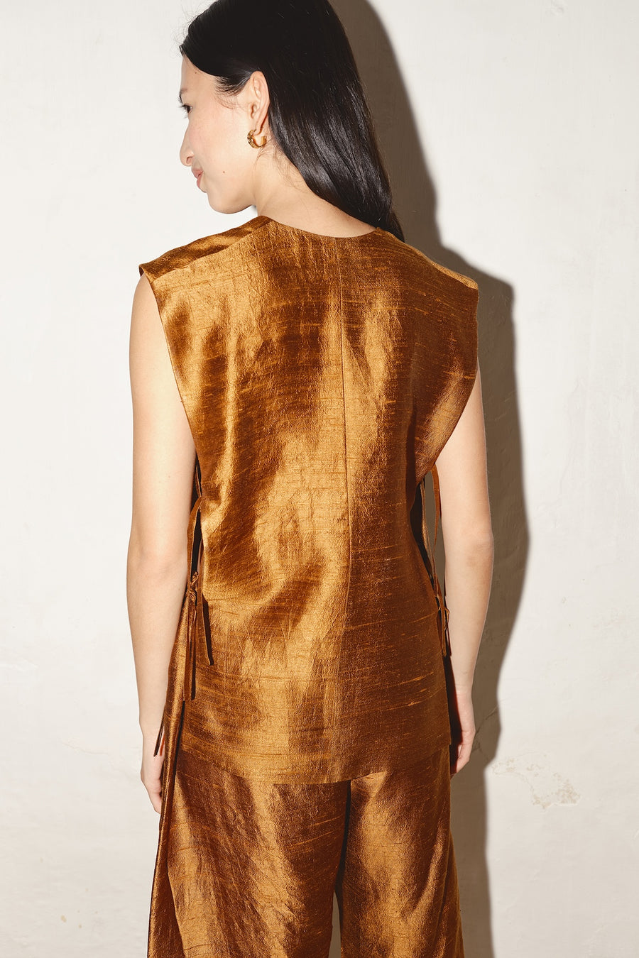 Caramel Dupion Vest