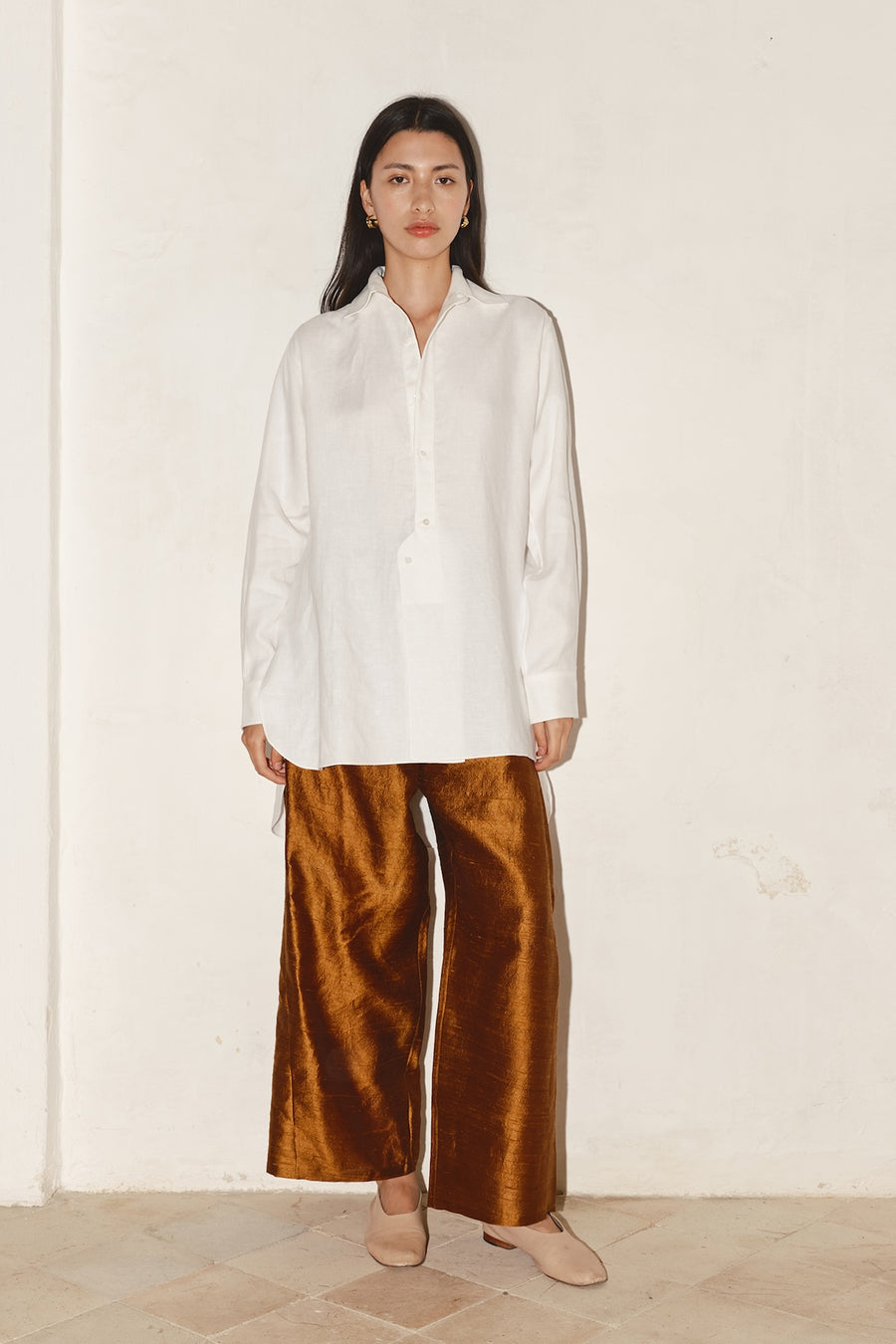 White Linen Paul Blouse