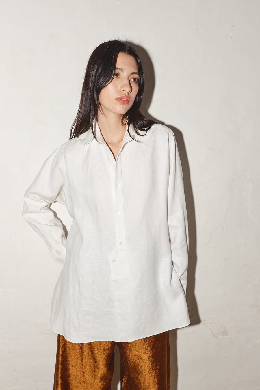 White Linen Paul Blouse