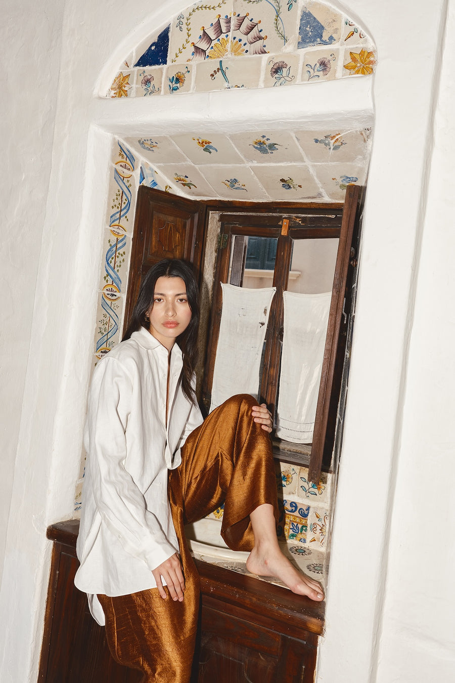 White Linen Paul Blouse