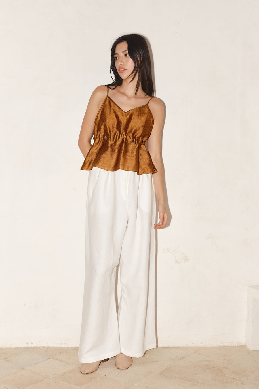 White Linen Tae Pants