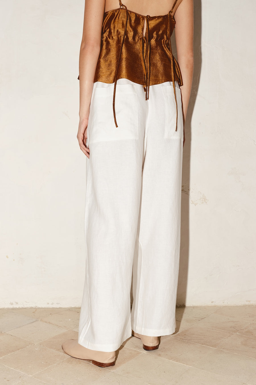 White Linen Tae Pants