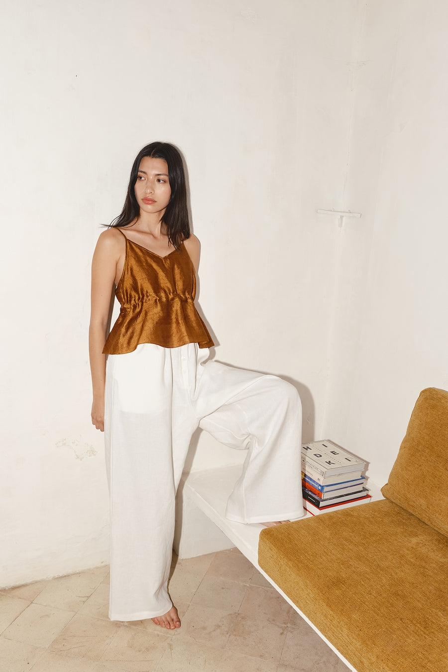 White Linen Tae Pants