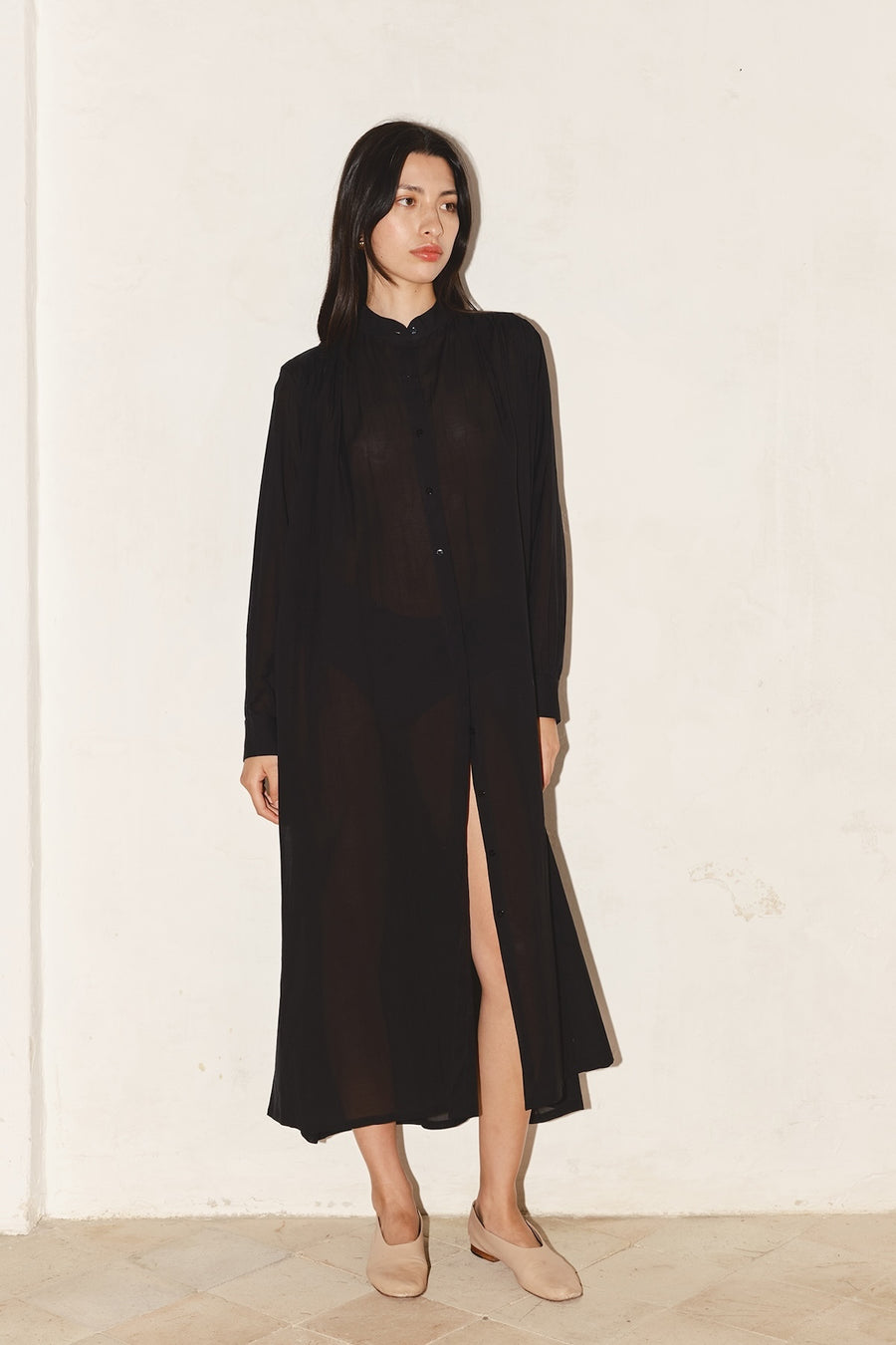 Black Batiste Cotton Babel Dress