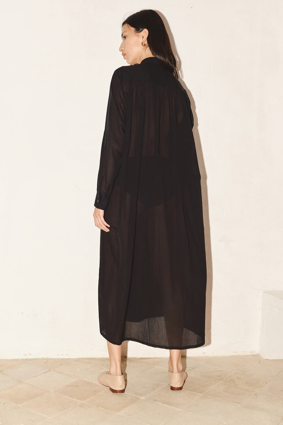 Black Batiste Cotton Babel Dress