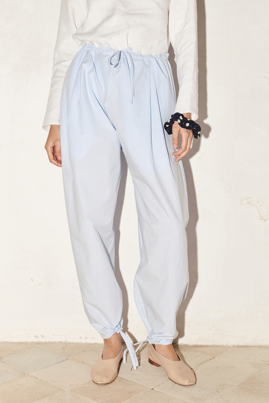 Powder Blue Fil á Fil Cotton Kendo Pants