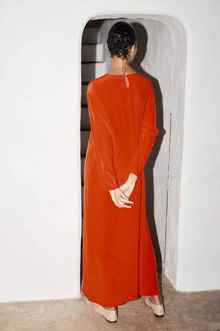 Flame Silk Ava Dress