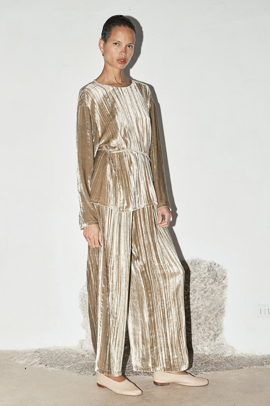 Pearl Silk Velvet Judo Pants