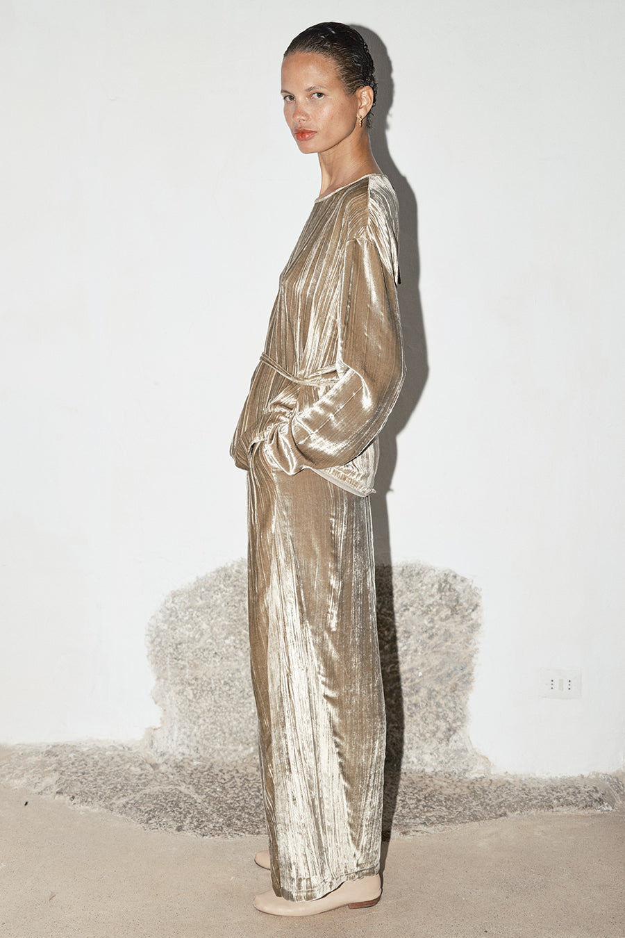 Pearl Silk Velvet Judo Pants