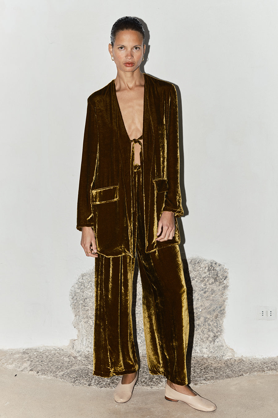 Oro Silk Velvet Senso Blazer