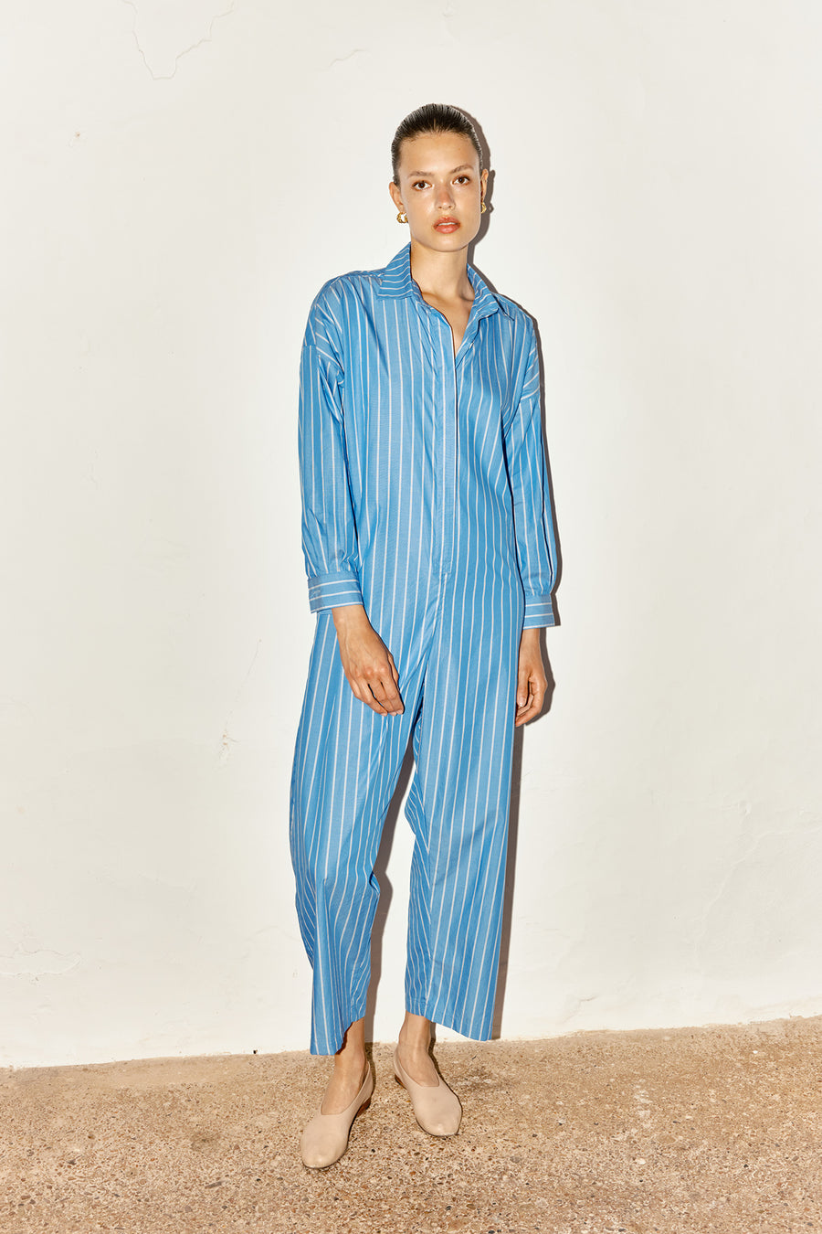 Egyptian Blue Striped Ren Jumpsuit