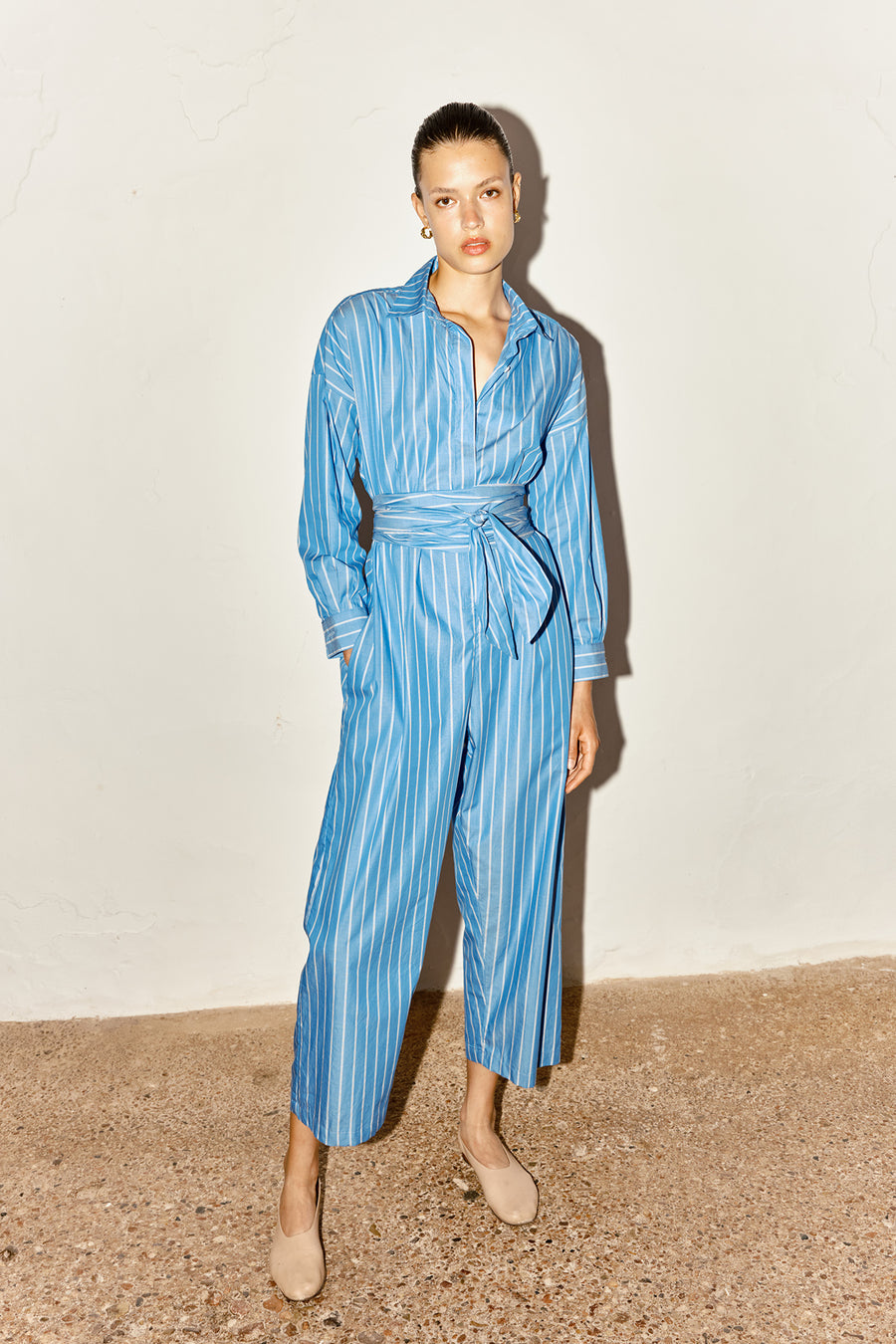 Egyptian Blue Striped Ren Jumpsuit