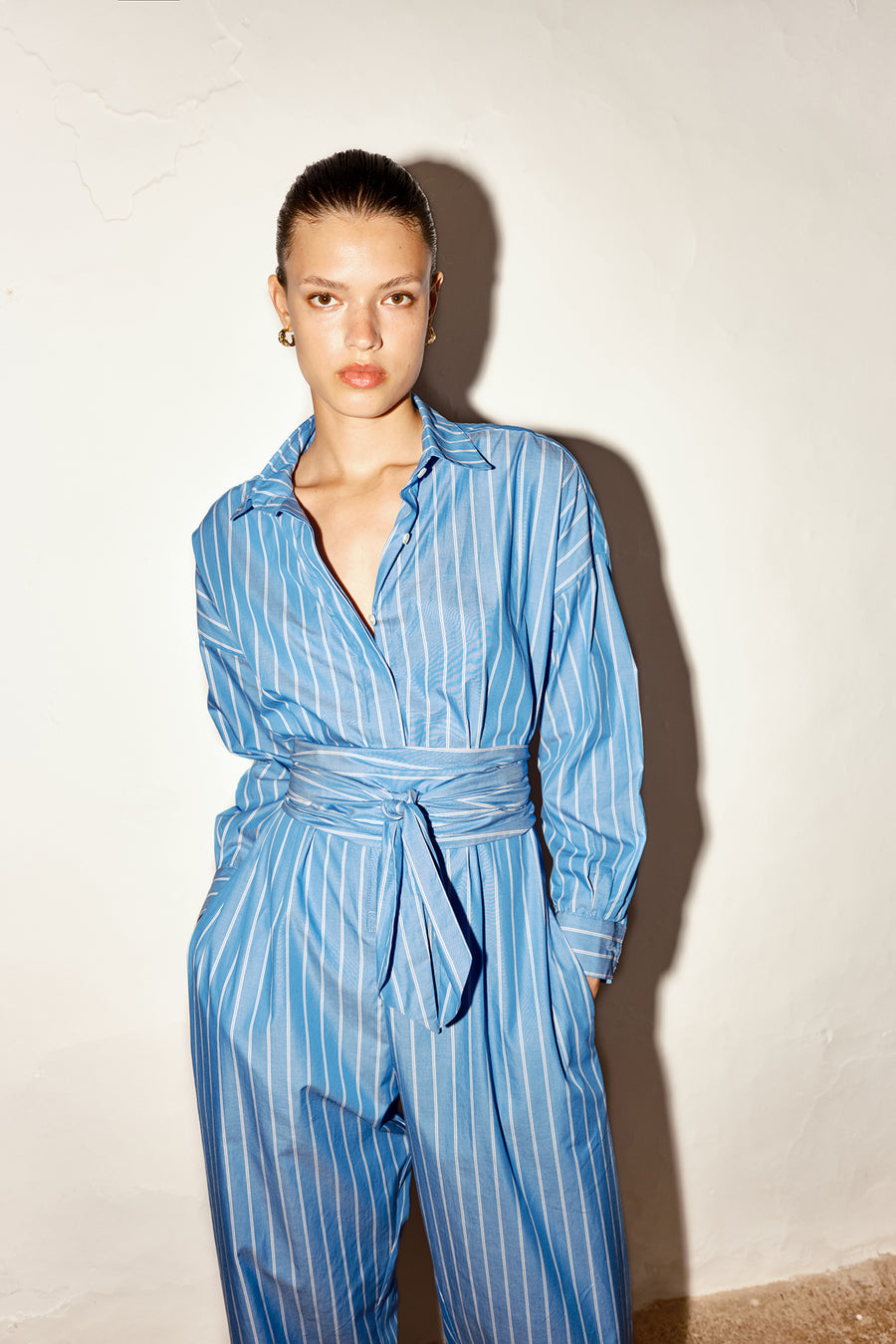 Egyptian Blue Striped Ren Jumpsuit