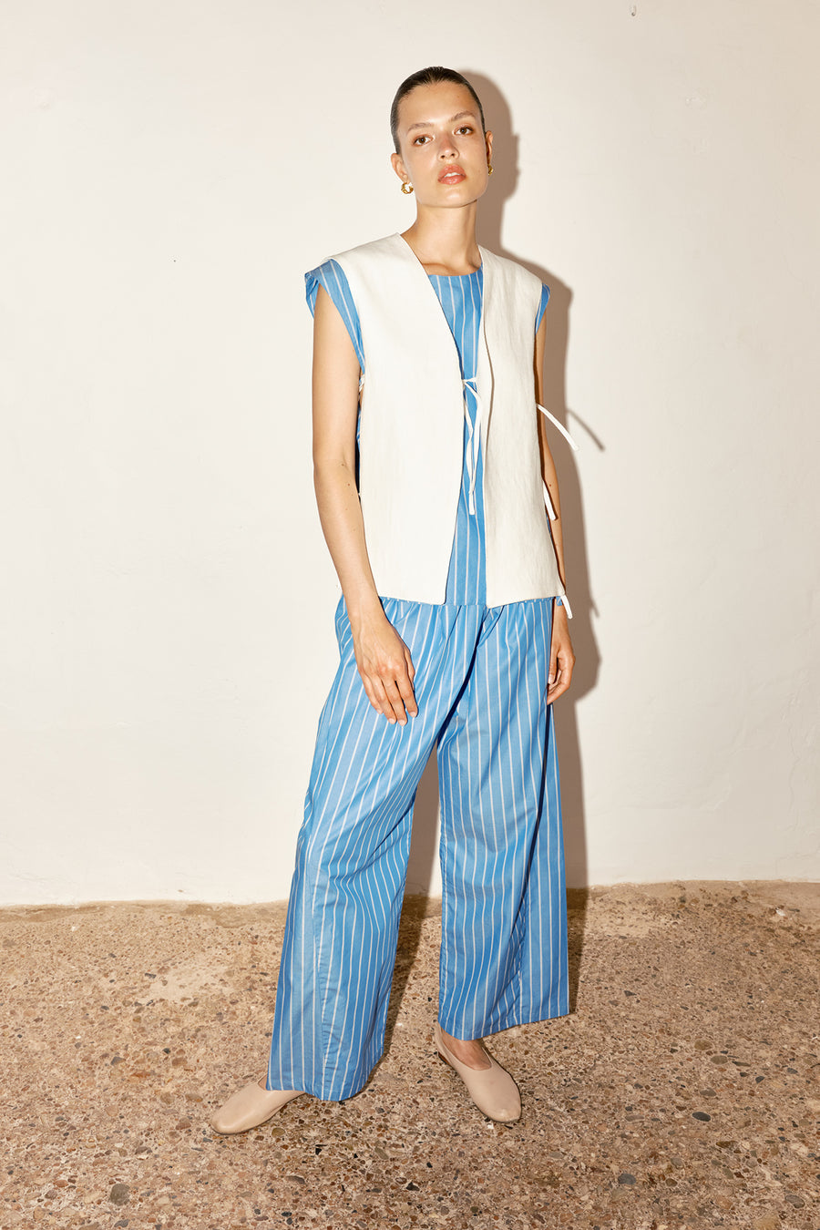 Egyptian Blue Striped Judo Pants