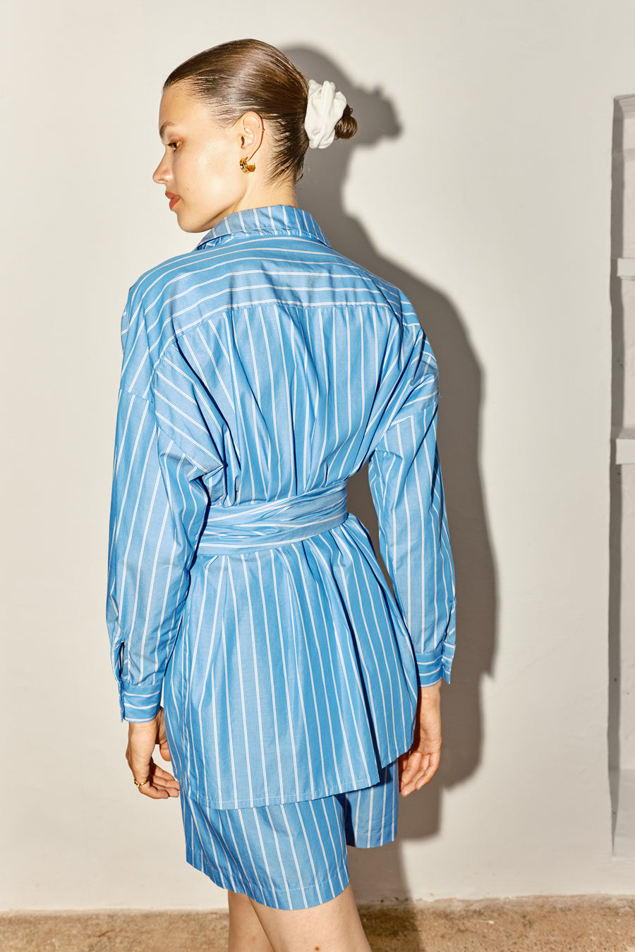 Egyptian Blue Striped Ren Shirt