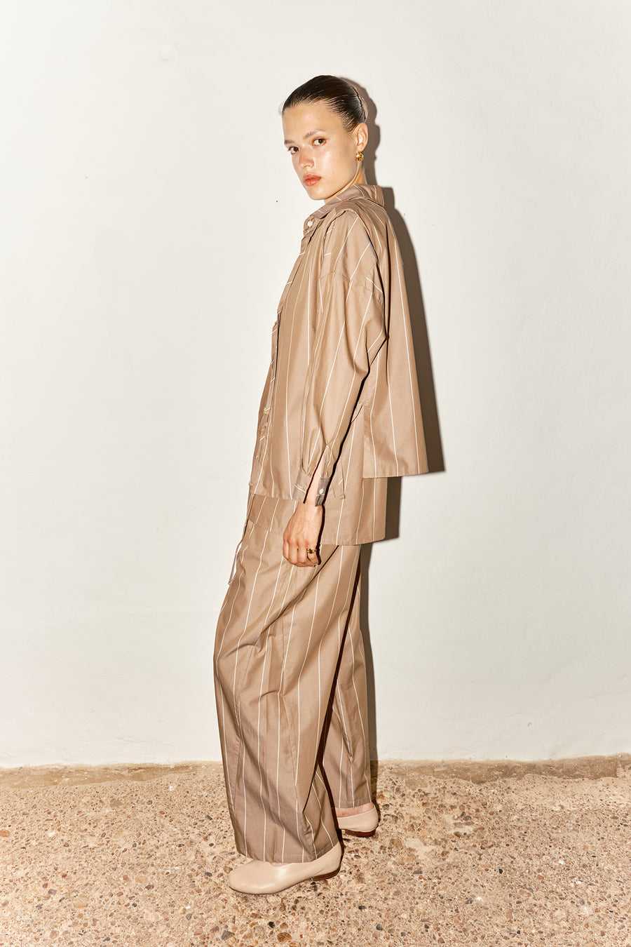 Almond Striped Judo Pants