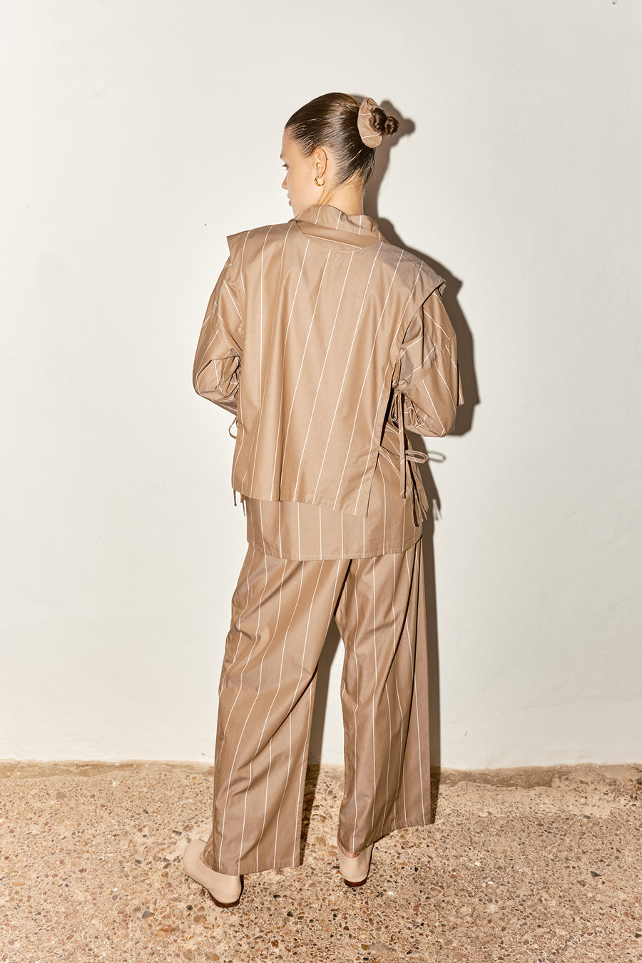 Almond Striped Judo Pants