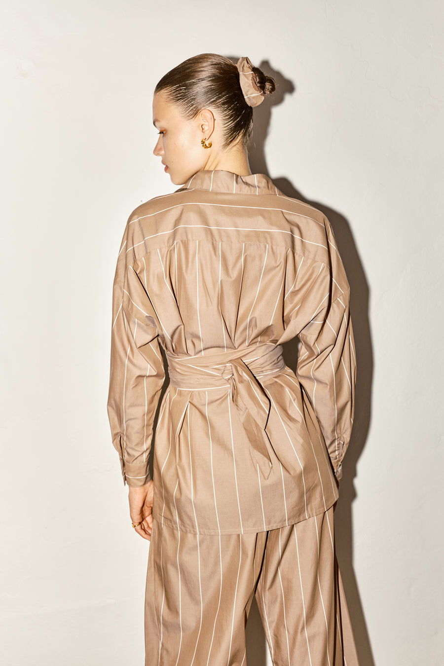 Almond Brown Striped Ren Shirt