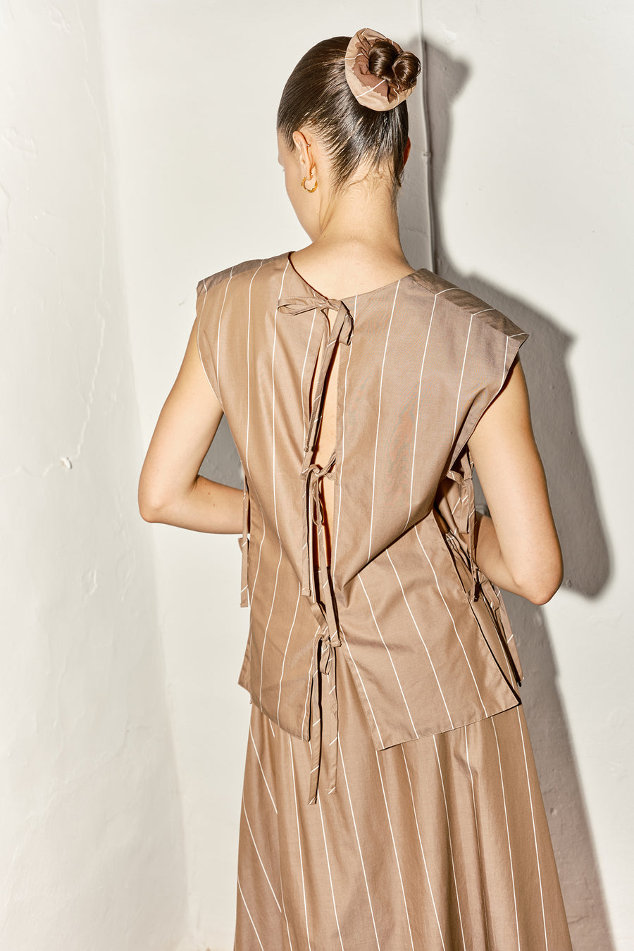Almond Striped Nara Top