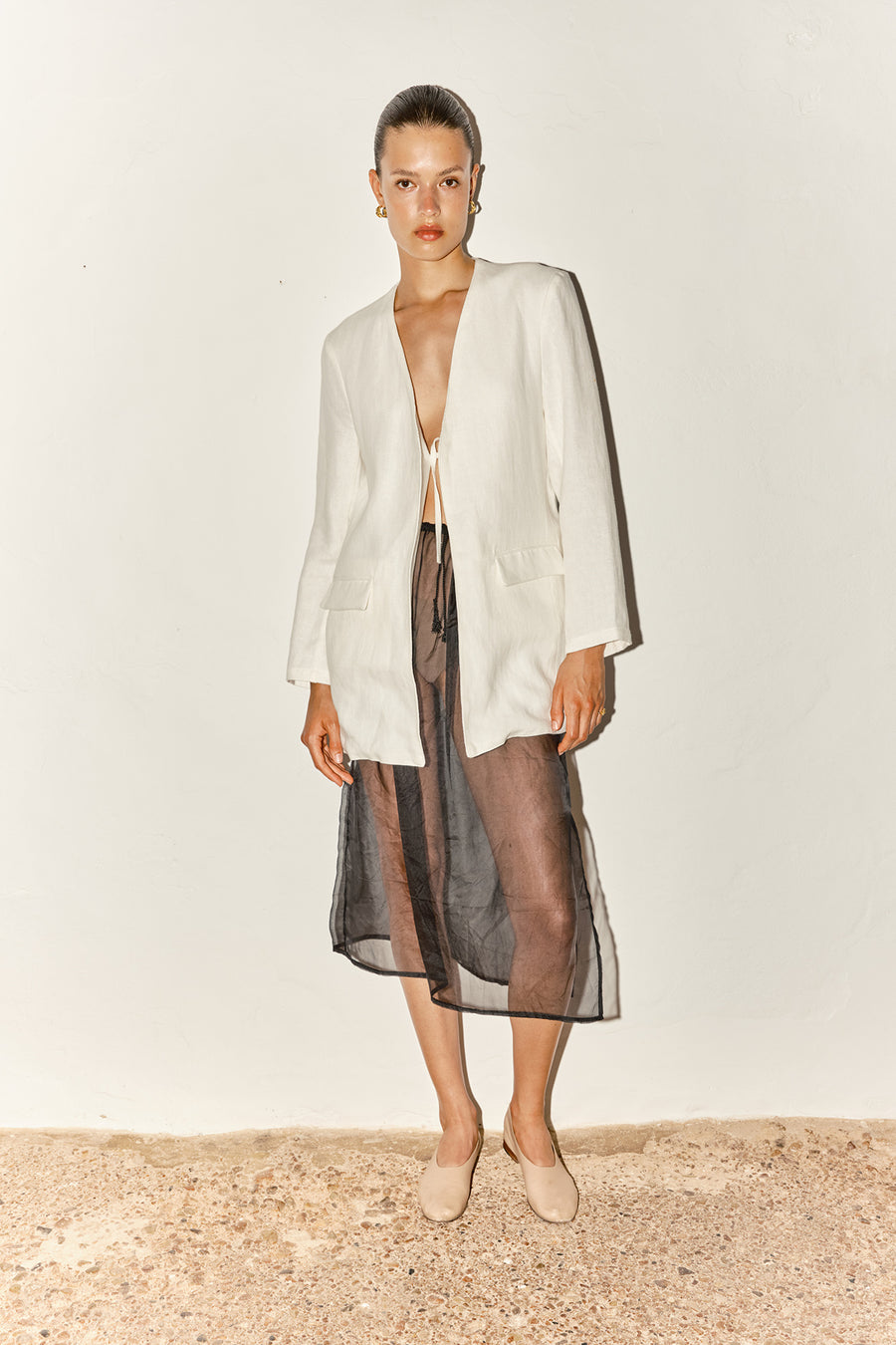 Black Organza Judo Skirt