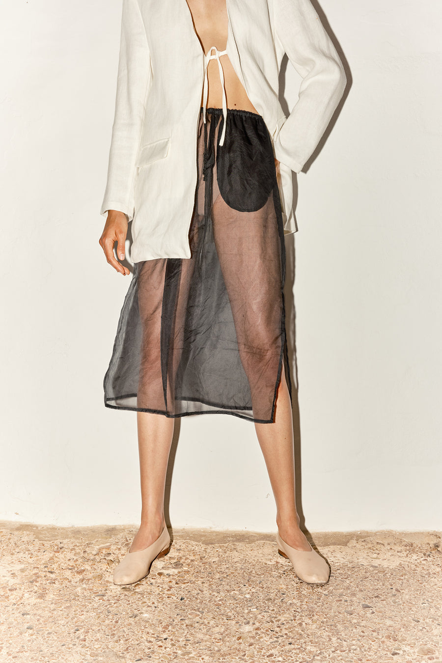 Black Organza Judo Skirt