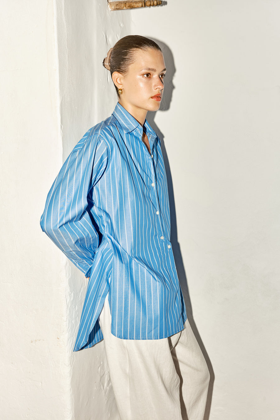 Egyptian Blue Striped Paul Shirt
