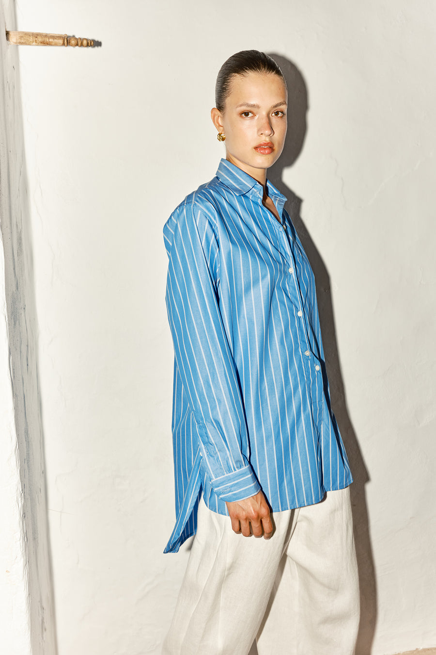 Egyptian Blue Striped Paul Shirt