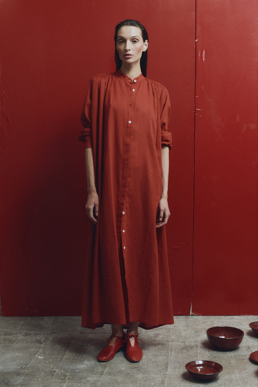 Clay Linen Babel Dress