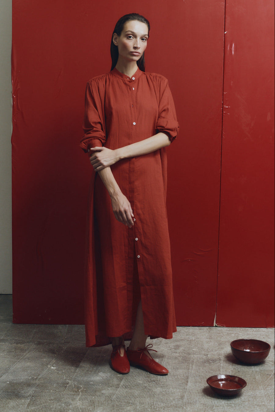 Clay Linen Babel Dress