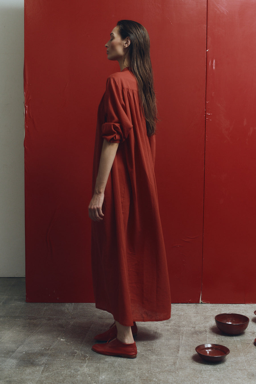 Clay Linen Babel Dress
