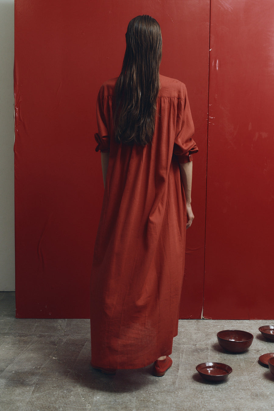 Clay Linen Babel Dress